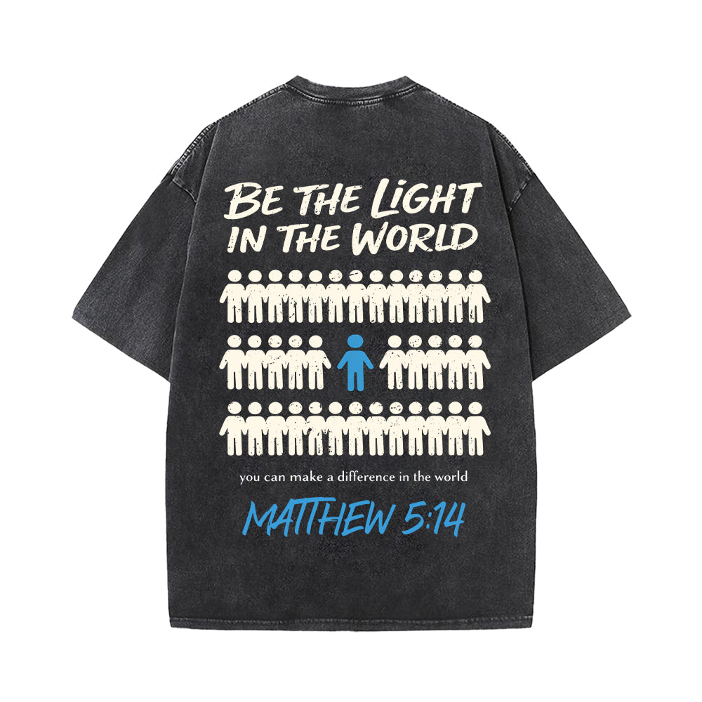 Be the Light in the World Unisex Washed T-Shirt