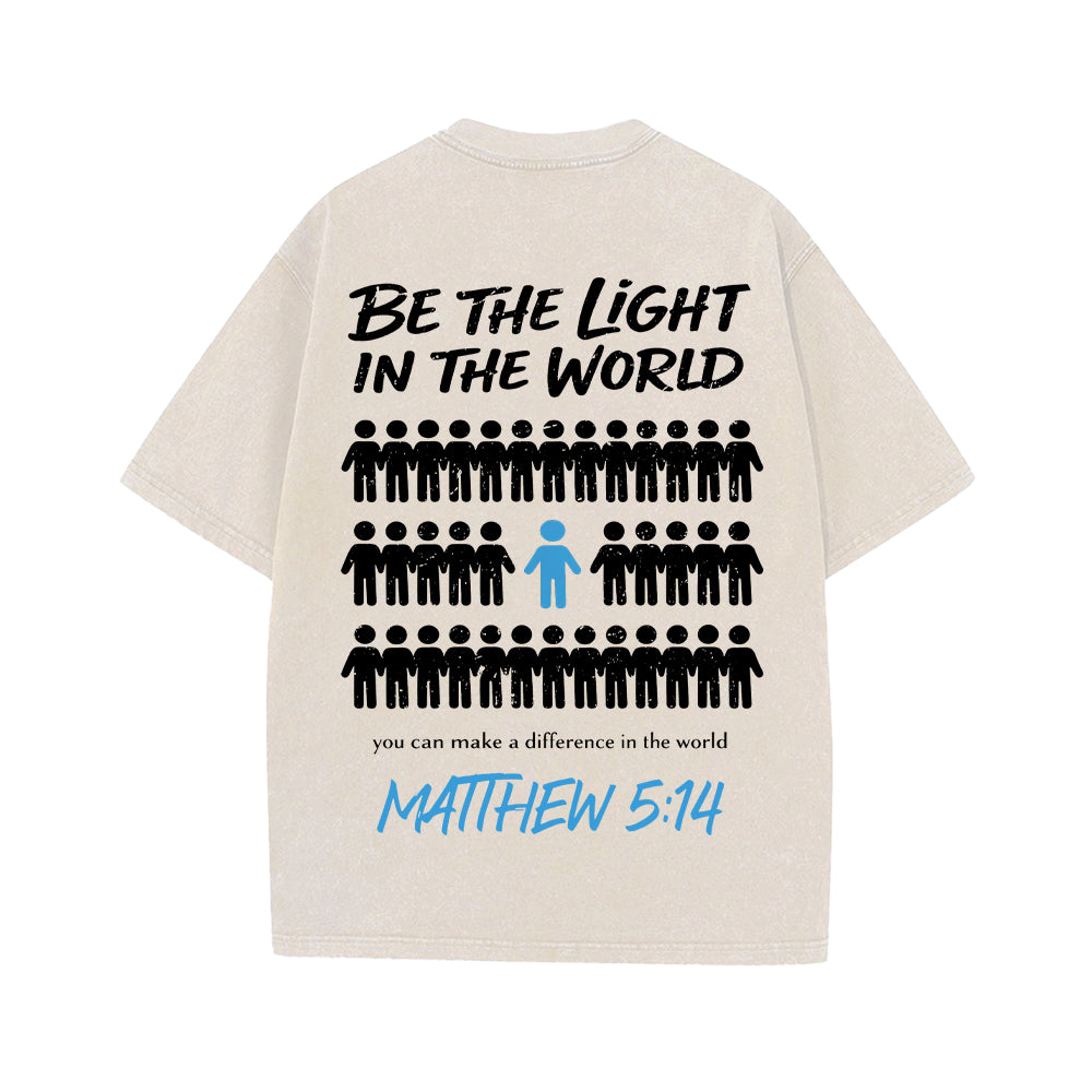 Be the Light in the World Unisex Washed T-Shirt