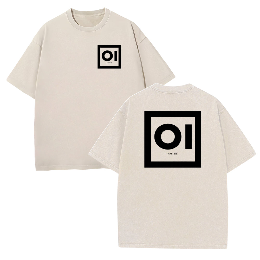 Yes & No Matthew 5:37 Unisex Washed T-Shirt