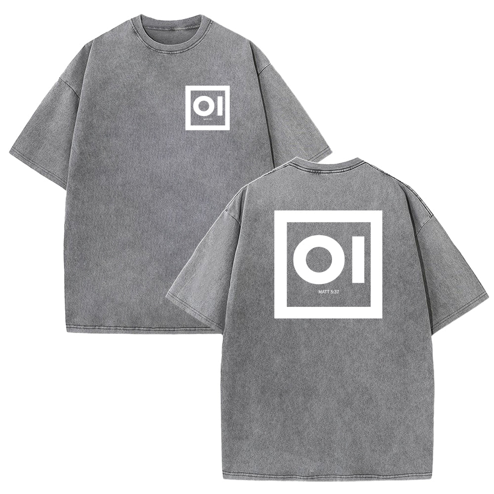 Yes & No Matthew 5:37 Unisex Washed T-Shirt
