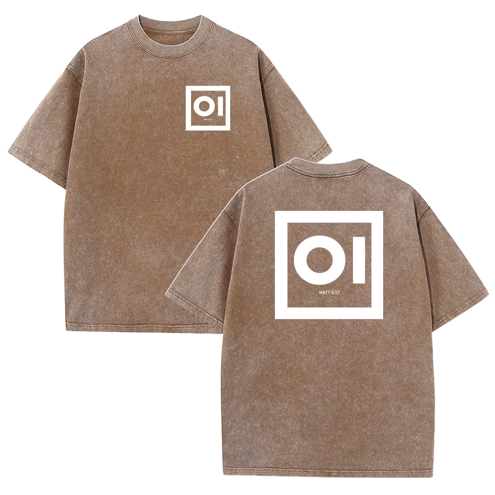 Yes & No Matthew 5:37 Unisex Washed T-Shirt