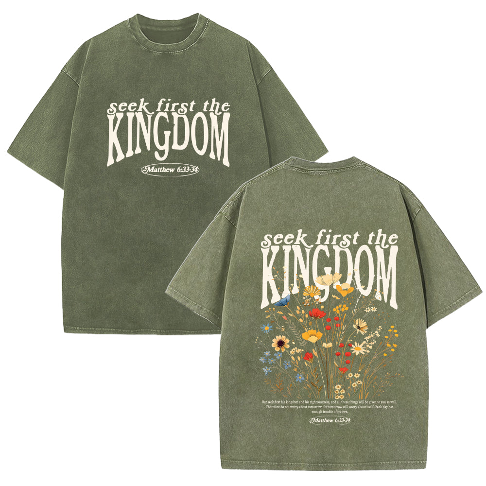 Seek First The Kingdom Unisex Washed T-shirt