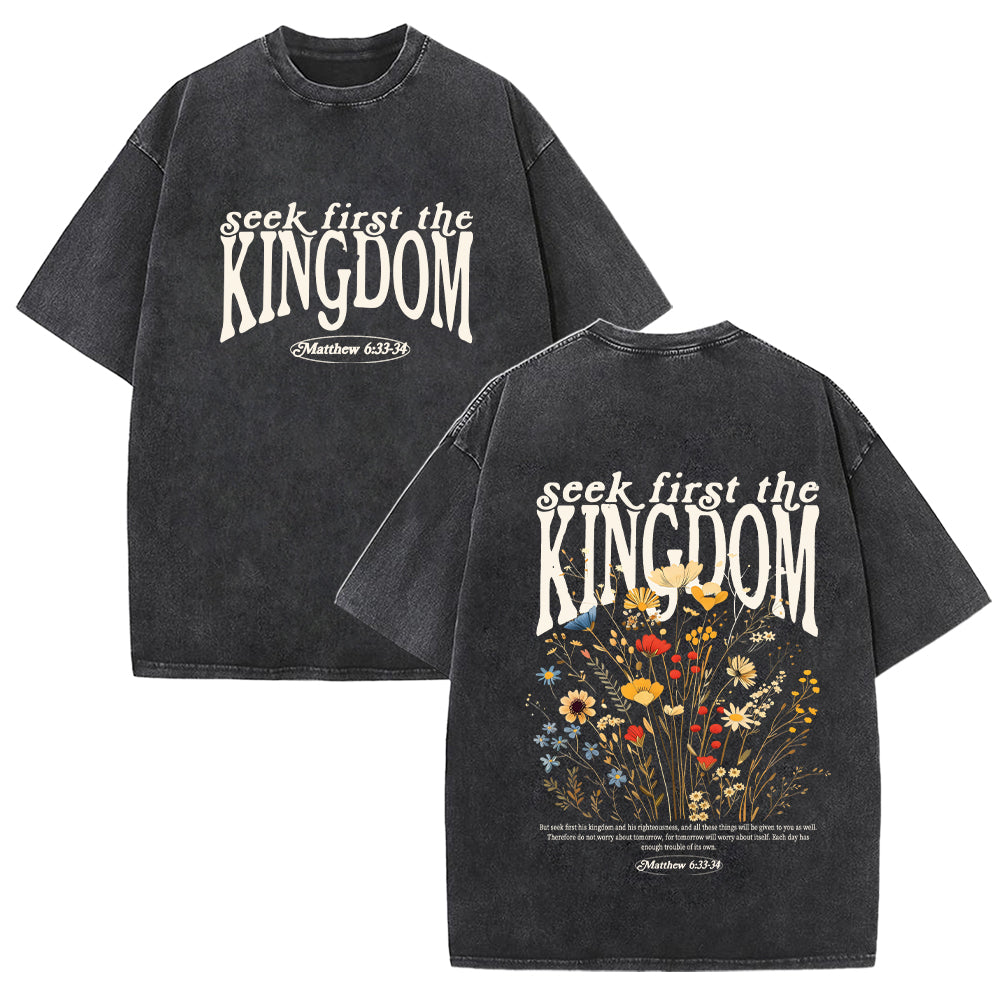 Seek First The Kingdom Unisex Washed T-shirt