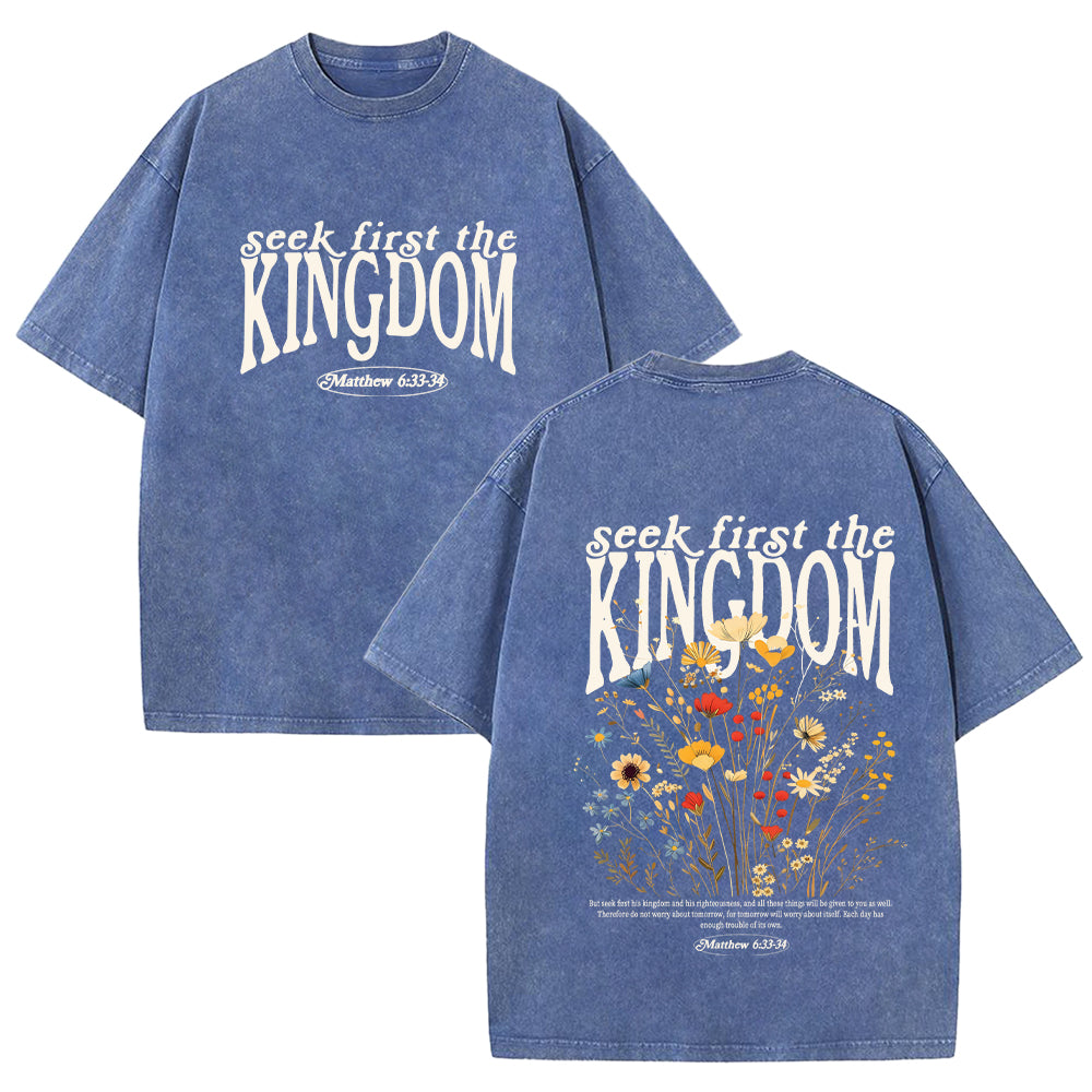 Seek First The Kingdom Unisex Washed T-shirt