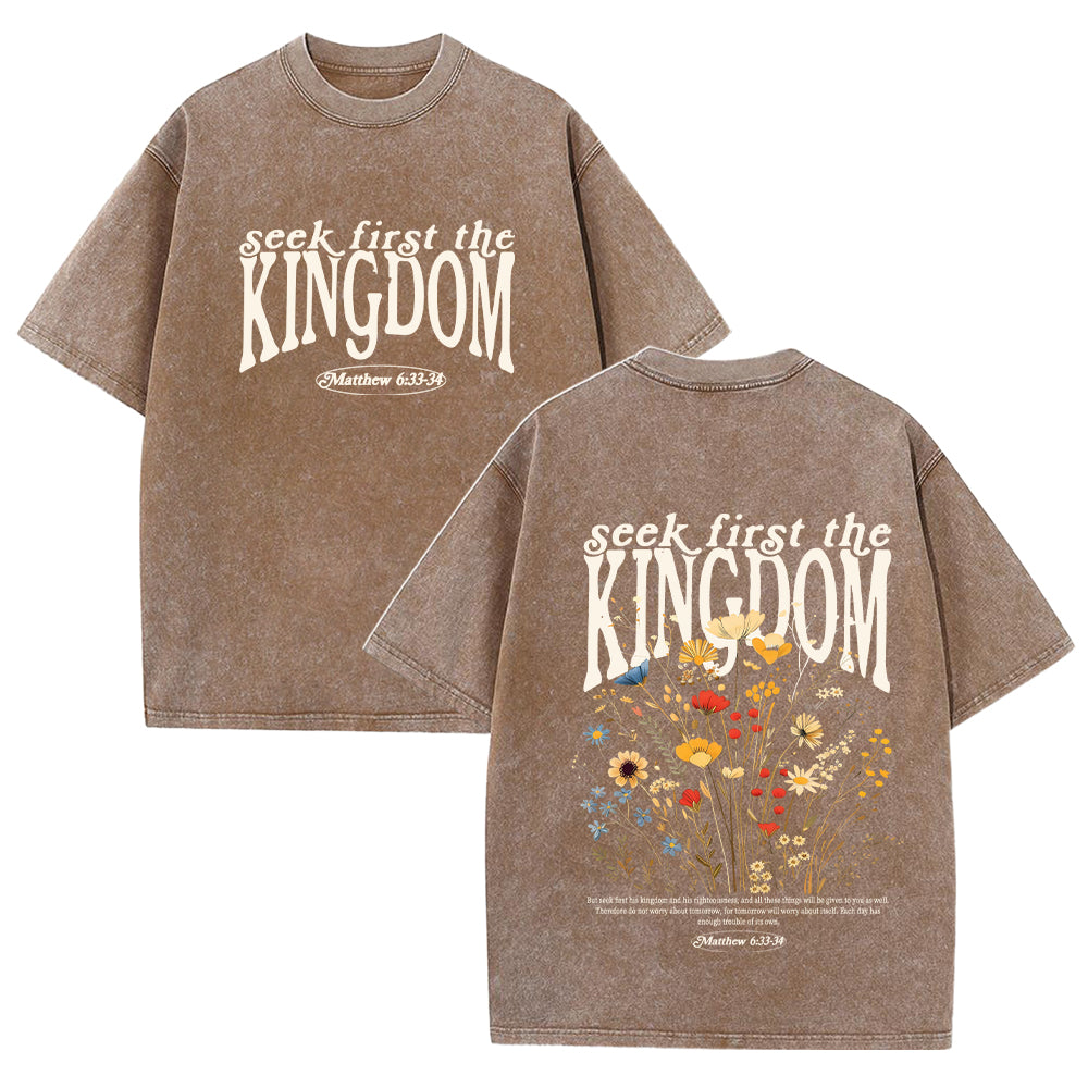 Seek First The Kingdom Unisex Washed T-shirt