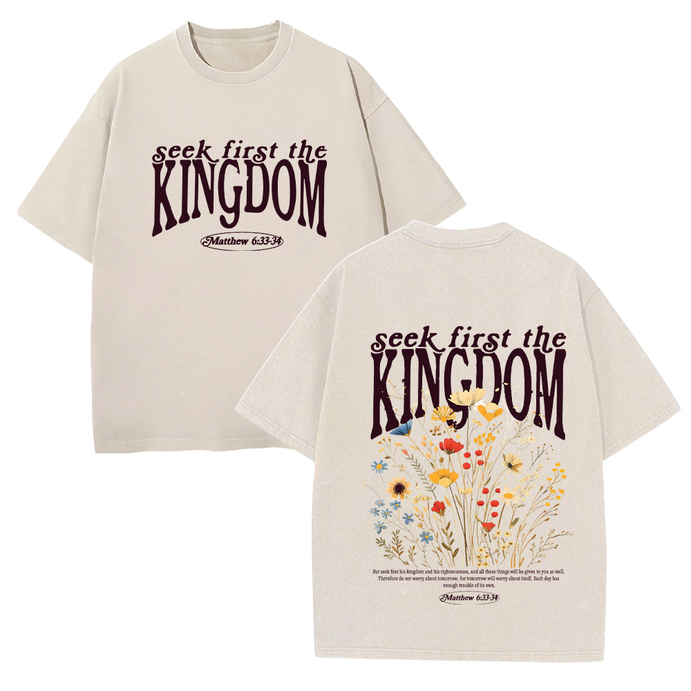 Seek First The Kingdom Unisex Washed T-shirt