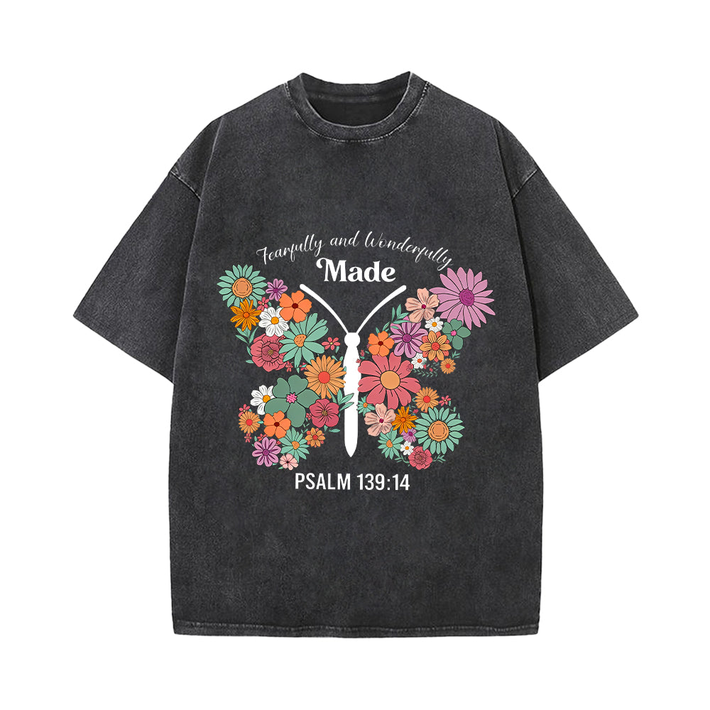 Fearfully And Wonderfully Made Unisex Washed T-shirt