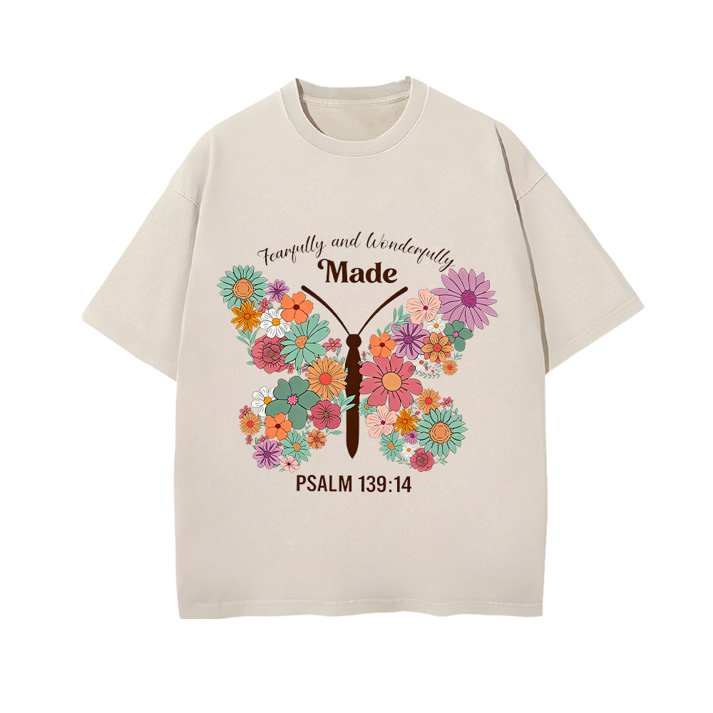 Fearfully And Wonderfully Made Unisex Washed T-shirt