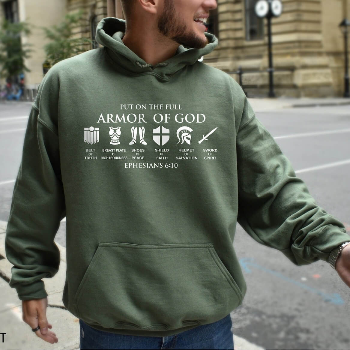 Armor Of God Christian Unisex Cotton Hoodie