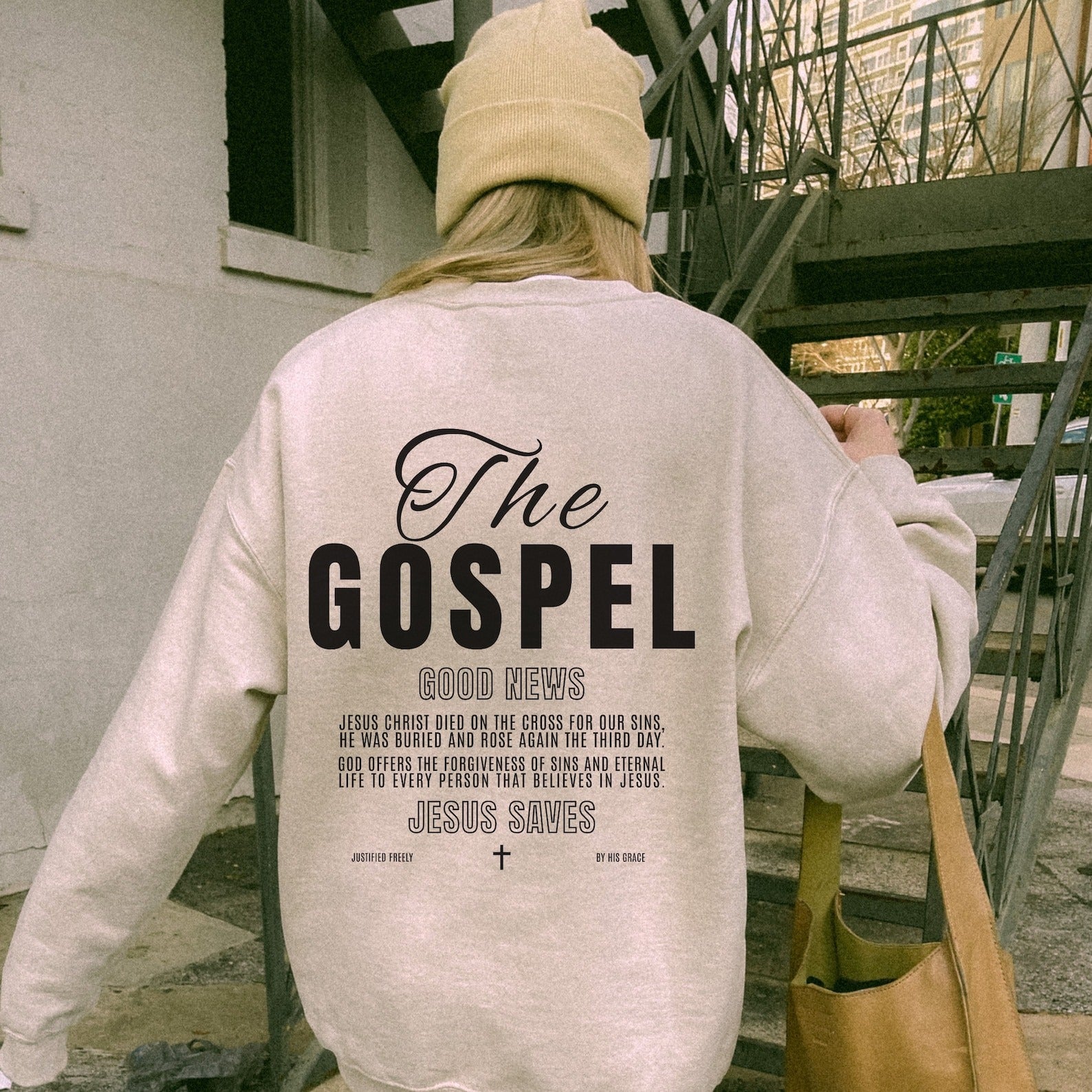 The Gospel Good News Christian Unisex Cotton Sweatshirt