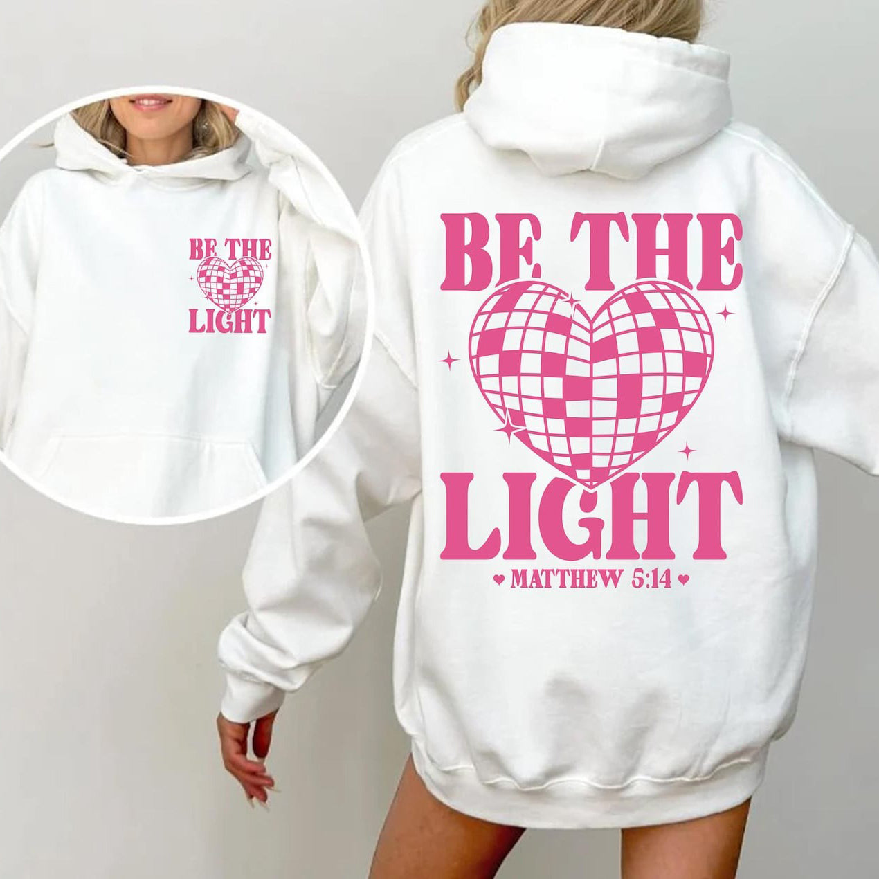 Be The Light Christian Unisex Cotton Hoodie