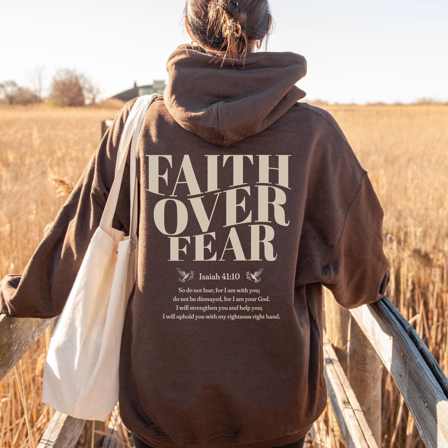Faith Over Fear Unisex Cotton Hoodie