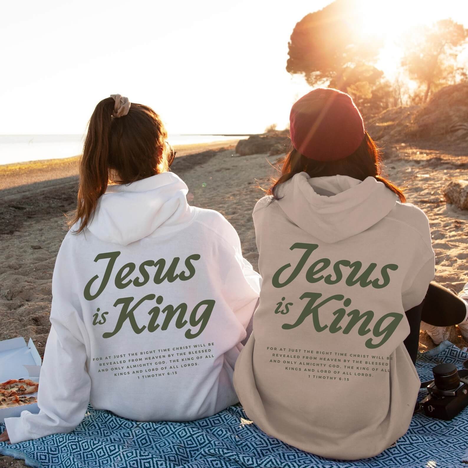 Jesus is King Christian Unisex Cotton Hoodie