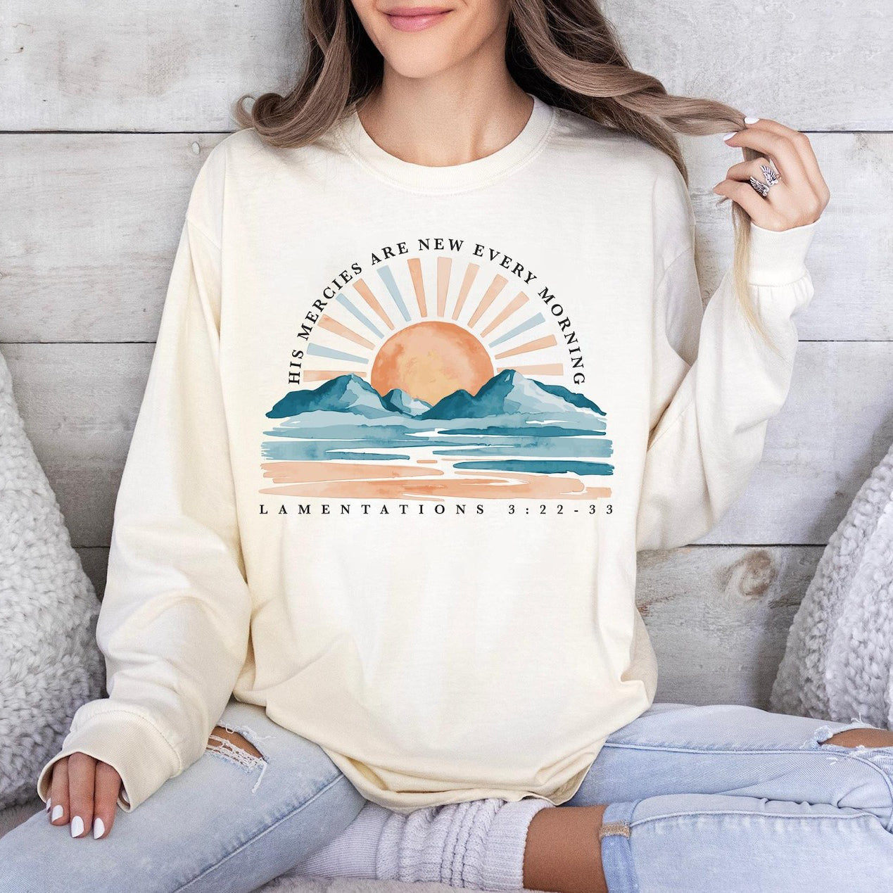 His Mercies Are New Every Morning Unisex Cotton Sweatshirt