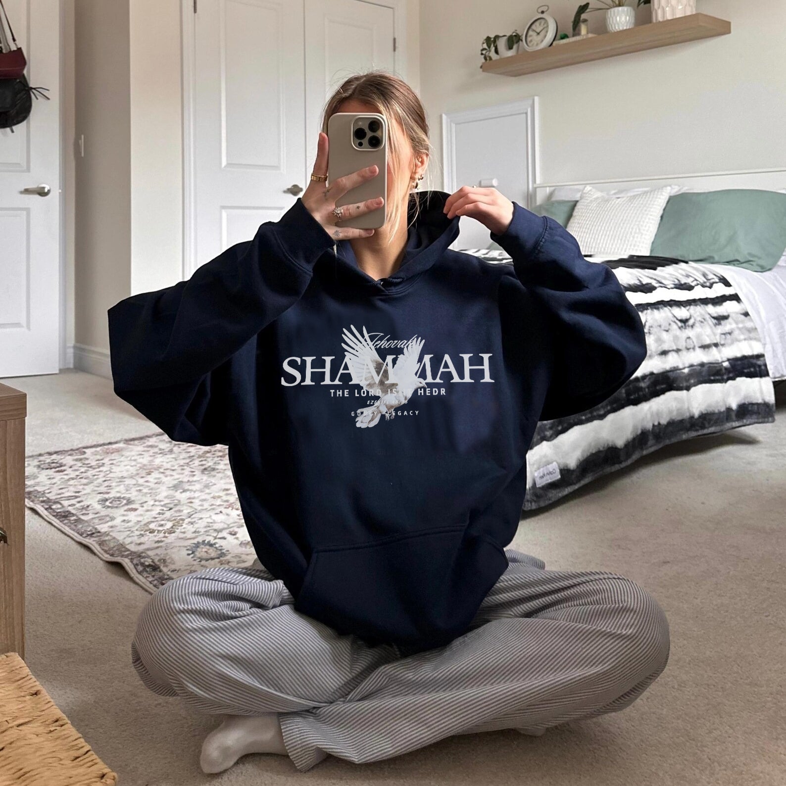 Jehovah Shammah Christian Unisex Cotton Hoodie