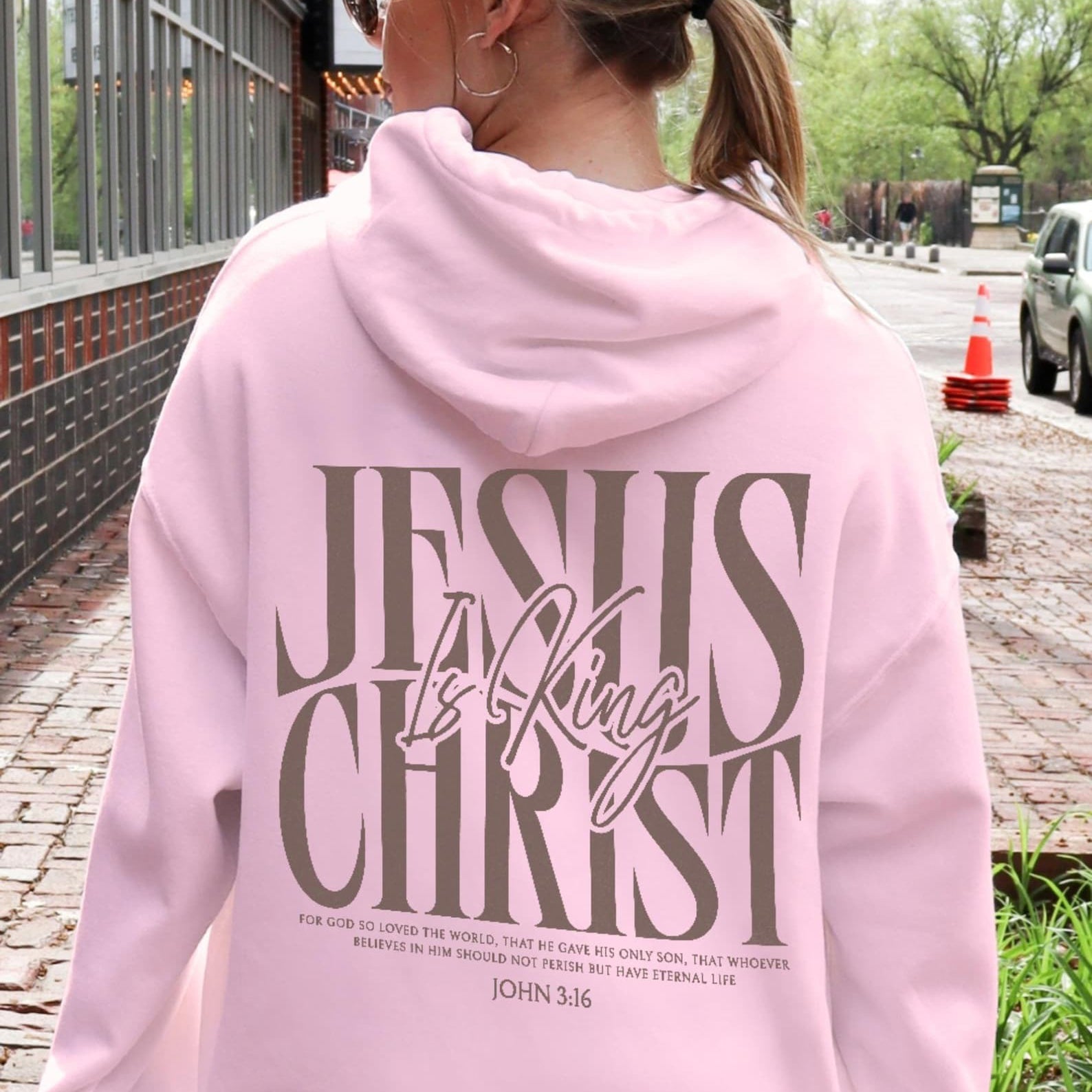Jesus Is King Bible Verse Unisex Cotton Hoodie