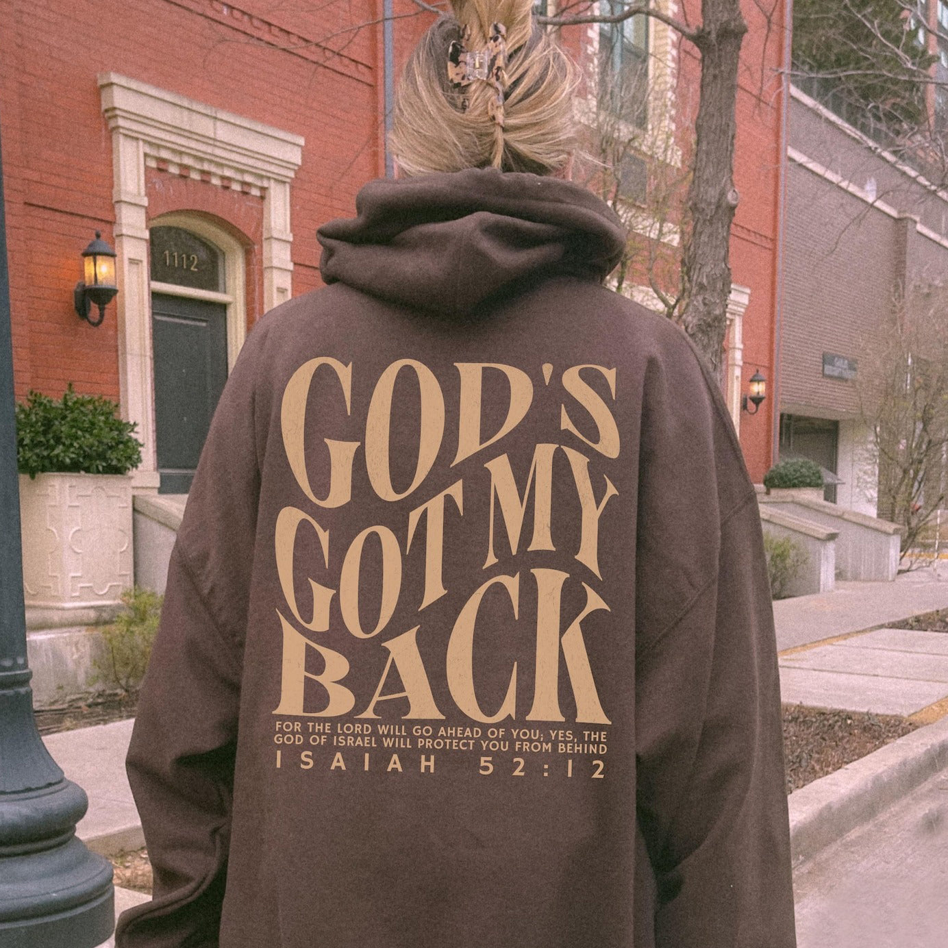God's Got My Back Christian Unisex Cotton Hoodie